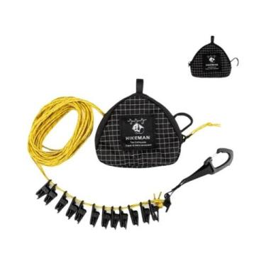 Imagem de Varal Portátil À Prova De Vento Para Exterior Com Clipes, Corda De Arm