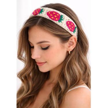 Imagem de Tiara De Cabelo Larga Em Crochê Artesanal - Lika Bijuterias, MODELO 05