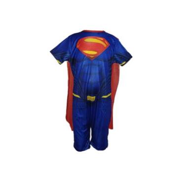 Imagem de Fantasia Roupa Infantil Super Homem Com Capa - Fashion Style Infinity,