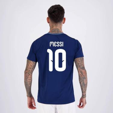 Imagem de Camisa Argentina Tracks  10 Messi Masculina-Masculino
