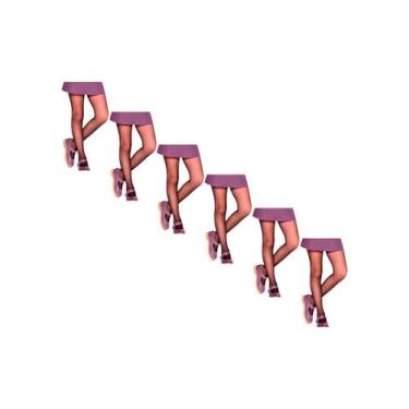 Imagem de Kit com 6 Meias Calças Infantil Fio 20 Lobinha 2570-001, Preto, G
