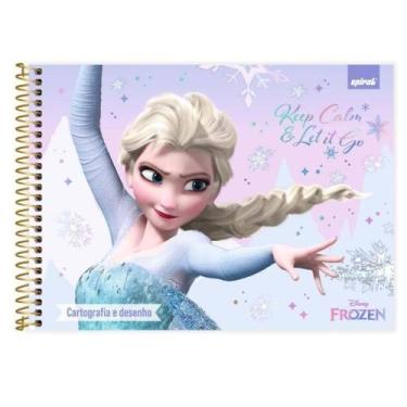 Imagem de Caderno Cartografia e Desenho Capa Dura Frozen 48 fls Spiral