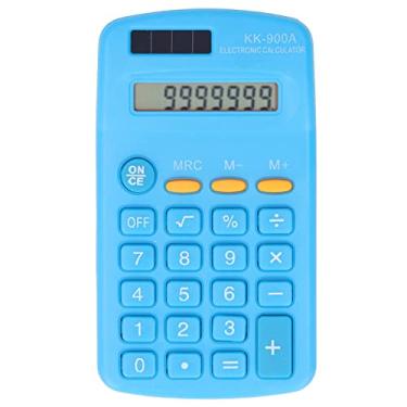 Imagem de Calculadoras Port¨¢teis de 8 D¨ªgitos com Display LCD Bot?o Sens¨ªvel Bateria Solar Dual Power Para Neg¨®cios,Escrit¨®rio, Casa, Or?amento B¨¢sico, Escola, Etc(blue), Calculadoras Calculadora de Bolso