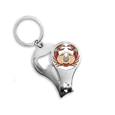 Imagem de Câncer constelação símbolo do zodíaco anel alicate chaveiro abridor de garrafa cortador