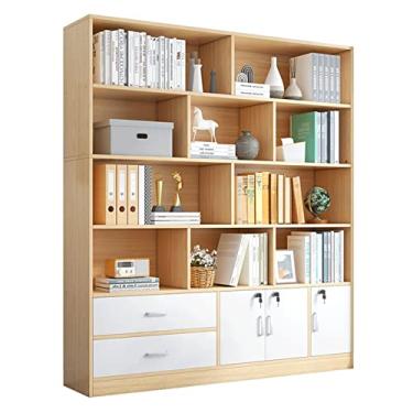 Imagem de KIZQYN Estante de estante de livros estante moderna minimalista escritório quarto prateleira de armazenamento armário de armazenamento estante