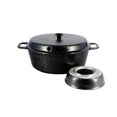 Imagem de Forma para Bolo Craqueada com Cone Alumínio Fundido Preta 24cm