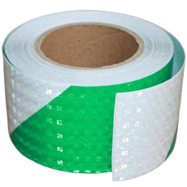 Imagem de Fita reflexiva azul branco 1" x 10 pés, fita de segurança de aviso de alta visibilidade à prova d'água auto-seta, adesivos reflexivos ao ar livre, acessórios externos óbvios.