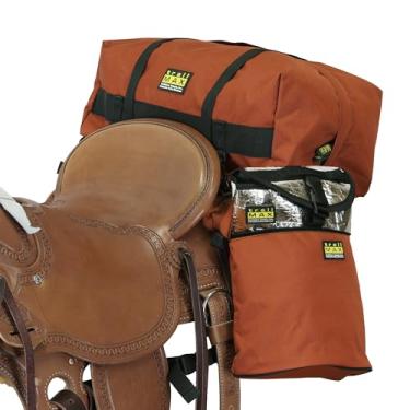 Imagem de TrailMax Alforjes médios para passeios em trilha; sacos de sela isolados para cavalos com bolsa de canto destacável; conjunto de saco de sela e saco de cantle; bolsas de sela para selas ocidentais e