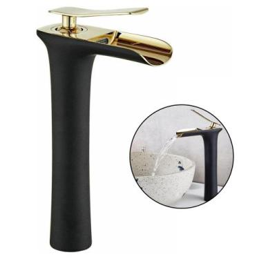 Imagem de Torneira Cascata Luxo Monocomando Banheiro Misturador Quente Frio Banc