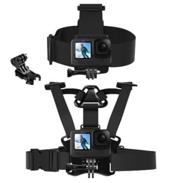 Imagem de TELESIN° Kit de alça para montagem no peito, compatível com GoPro Hero 12, 11, 10, 9, 8, 7, 6, 5, 4, Session 3+, 3, 2, 1, Hero (2018), Fusion, DJI Osmo Action Cameras, preto