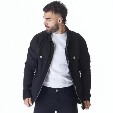 Imagem de Jaqueta Masculina HNO com Fechamento em Ziper Preto - HNO Jeans, P