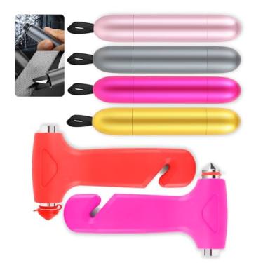 Imagem de Pacote com 6 cortadores de cinto de segurança, martelo de segurança de carro de emergência, disjuntor de vidro de carro subaquático, furador de janela, disjuntor de janela portátil para ferramenta de