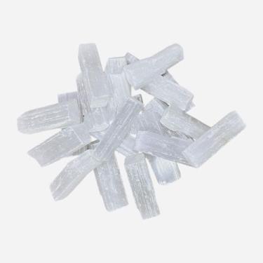 Imagem de Bastão De Pedra Selenita Natural Bruta - 500g - Equilíbrio Pedras Natu