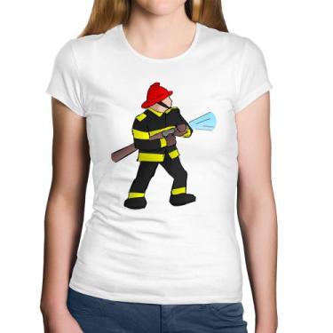 Imagem de Baby Look Algodão Bombeiro - Foca na Moda, Branco, GGG