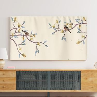 Imagem de WMLTZFUS Capa protetora de tela de TV para suporte de parede/curvado/monitor de mesa/mesa de trabalho padrão de estilo chinês antigo (tamanho: 56 ~ 75 polegadas) - Tipo 04||42 polegadas