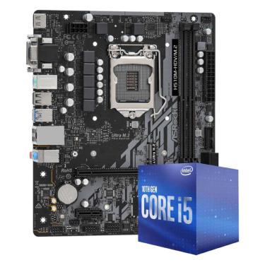 Imagem de Kit Upgrade Processador Intel Core i5 10400F + Placa Mãe Asrock H510-HDV M.2