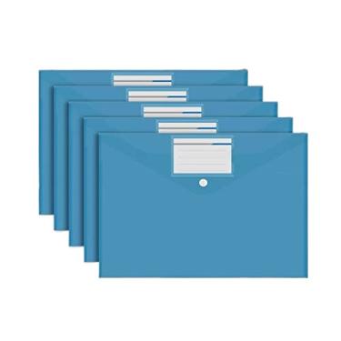 Imagem de Pastas de Arquivo 10 Pcs Saco de Arquivo de Plástico Com Etiqueta Snap Grande Capacidade Data Ticket Organização Saco Teste Saco De Armazenamento De Papel Pasta Suprimentos De Escritório Organizador d