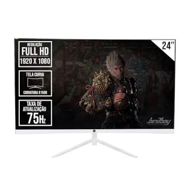 Imagem de Monitor LED Curvo, 24 Polegadas, Full HD 1920x1080, 75Hz - Tela R1500, Branco