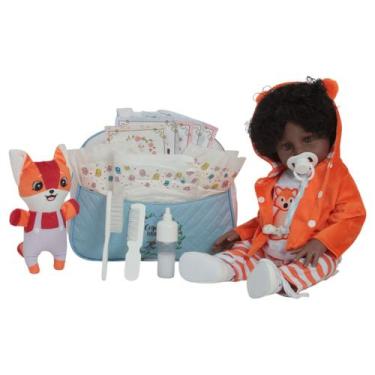 Imagem de Bebê Reborn Menino Raposinha Bolsa Enxoval Completo 46cm - Cegonha Reb