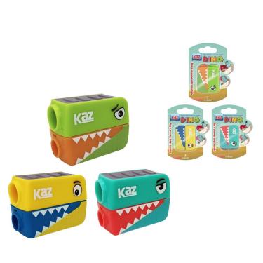 Imagem de Apontador Infantil Coletor Duplo Dinossauro Kz1935bl Kaz