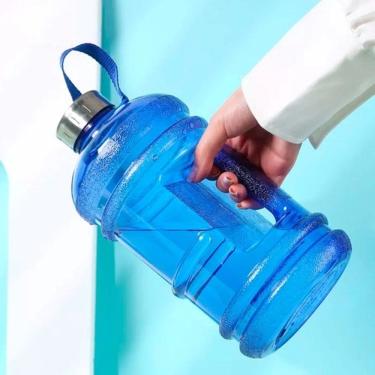 Imagem de Garrafa 2 Litros Preta Squeeze Fitness água Academia C/ Alça