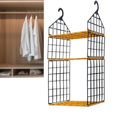 Imagem de Organizador De Guarda Roupa Armário | Organizador De Prateleira Para Diversas Roupas | Organização para Calças, Camisas, Roupa Interior, Sutiãs e Jeans