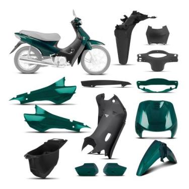 Imagem de Kit Peças Plásticas Biz 100 Verde Boituva 2002 - PRO TORK, VERDE BOITU