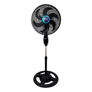 Imagem de Ventilador de Coluna Silencioso Turbo Solaris 47 cm 6 Pás Preto com Al