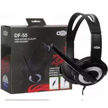 Imagem de Fone De Ouvido Headset Usb Com Microfone Df-55