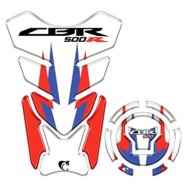 Imagem de Kit Protetor Tanque Adesivo Moto Honda Cbr 500R Acima 2018 Branco - Te
