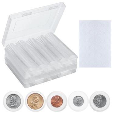 Imagem de Porta-cápsulas para moedas MUQING 240 PCS 30 mm com caixa de armazenam