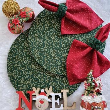 Imagem de Kit Mesa 04 Capas Sousplat 04 Bases 04 Guardanapos 04 Anéis - Criarte 