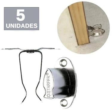Imagem de Kit 5 Trava Porta Fixador Prendedor de Porta para Piso Chão - Starfer