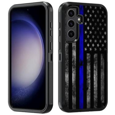 Imagem de BWOOLL Capa para Samsung Galaxy S25 FE, resistente 3 em 1, híbrida, PC rígido e silicone macio à prova de choque, capa de proteção contra quedas para Samsung Galaxy S25 FE 5G 6,7 polegadas, linha azul