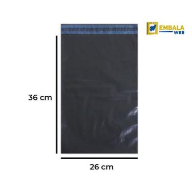 Imagem de Envelope de segurança 26x36 cinza para e-commerce r0,23 / un - Embala 