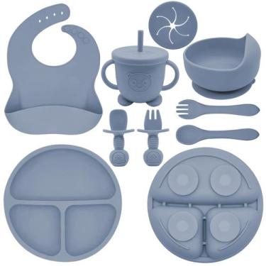 Imagem de Conjunto de alimentação para bebês Munlinder Silicone Suction Bib Uten