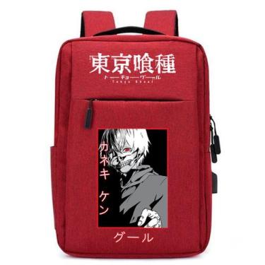 Imagem de Mochila Escolar Infantil Unissex Com Estampa DTF Ghoul Tokyo Com Entra