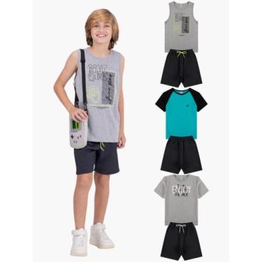 Imagem de Kit 3 Conjuntos Infantil Menino Casual - Vida Costeira Oficial, 4