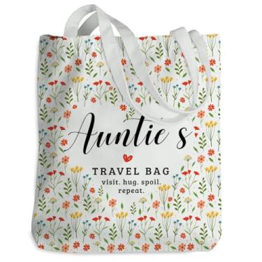 Imagem de Sacola colorida de viagem para tia, praia, idéias de presente de tia, aniversário, Dia das Mães, Natal, aniversário, sobrinha para tia, mulher, tia, acampamento, compras, mercearia
