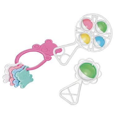 Imagem de Chocalho + Mordedor Para Bebês - Pica Pau Cor:rosa