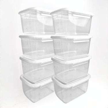 Imagem de Kit Pote Hermeticos 20 Marmitas Fitnesse Porta Alimentos 1L Tampa com 