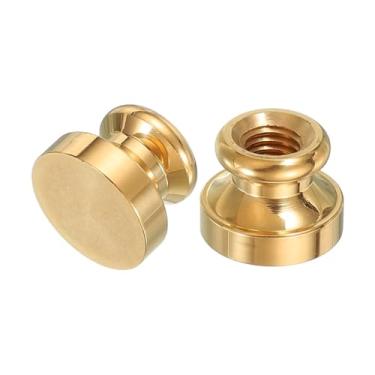 Imagem de PATIKIL Cabeça de selo de cera em branco de 1,8 cm, 2 peças de cabeças redondas de carimbo de cera de vedação de latão para fazer cartões faça você mesmo, selagem de envelopes, artesanato, convites de