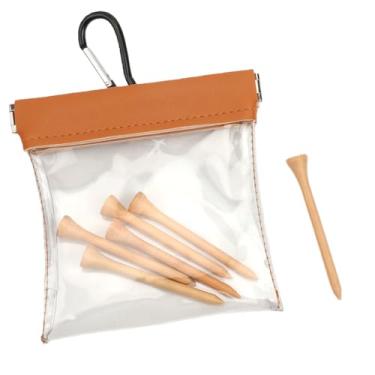 Imagem de TWZKXC Bolsa para taco de golfe, bolsa transparente para camiseta de golfe com 6 peças, bolso superior com clipe conveniente para armazenar acessórios de golfe e objetos de valor, 11,5 cm C x 11,5 cm