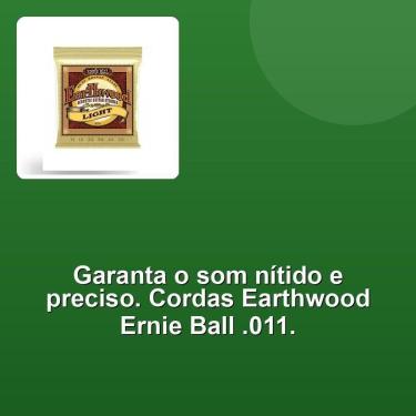 Imagem de Encordoamento Violão Aço .011 Leve Ernie Ball Earthwood