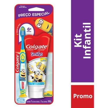 Imagem de Escova De Dente E Creme Dental Infantil Minions Colgate - NoBrand