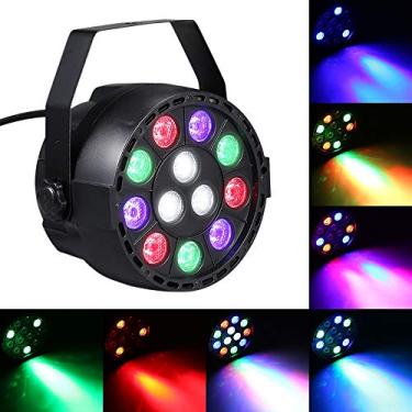 Imagem de 12 LEDs Par Luzes 8 Canais DMX Strobe Sound Active Iluminação de Palco para Disco Festa Wall Wash DJ Show Clube