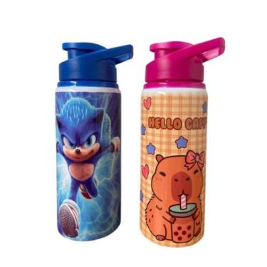 Imagem de Garrafa Água Térmica Capivara Personagens Princesas Meninas - Genérico