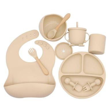 Imagem de Kit Refeição Infantil Babador Prato Tigela Talher Copinho