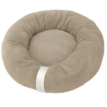 Imagem de Cama Gato e Cachorro Ninho Médio Nuvem Soft Macio Caminha Pet Lavável Donut Fundo Impermeável(Bege)