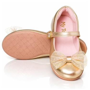 Imagem de Sapatilha Infantil Menina Sapato Social Festa Laço Organza - My Tot, D